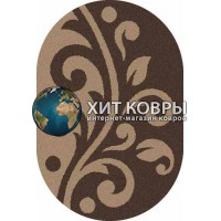 Российский ковер  овальный Platinum t621 коричневый
